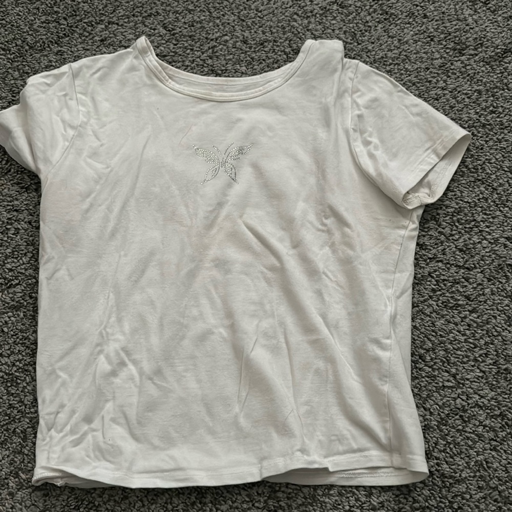 With butterfly baby tee
